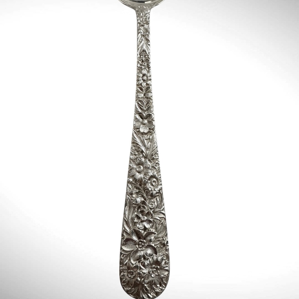 Kirk Repoussé Sterling Medium Serving Spoon 8⅜" S Kirk & Son - Picture 2 of 6